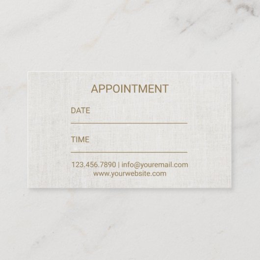 Massagetherapie Verwarmingshandjes Spa Appointment Afsprakenkaartje (Achterkant)