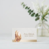 Massagetherapie Verwarmingshandjes Spa Appointment Afsprakenkaartje (Staand voorkant)