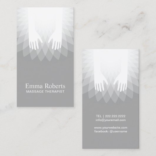 Massagetherapie VerwarmingsSPA Salon Visitekaartje (Voorkant / Achterkant)