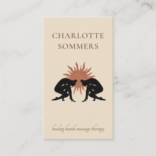 Massagetherapie Visitekaartje (Voorkant)
