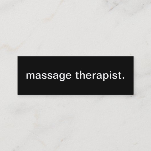 Massagetherapie Visitekaartje (Voorkant)