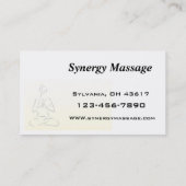 Massagetherapie visitekaartje (Achterkant)