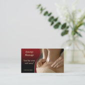 Massagetherapie visitekaartje (Staand voorkant)