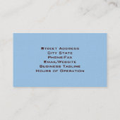 Massagetherapie Visitekaartje (Achterkant)