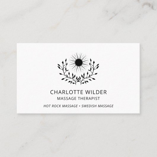 Massagetherapie Visitekaartje (Voorkant)