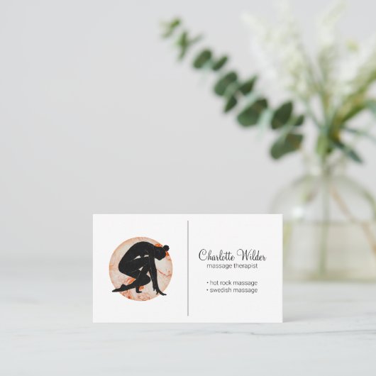 Massagetherapie Visitekaartje (Staand voorkant)