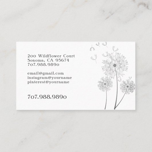 Massagetherapie Visitekaartje (Achterkant)