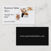 Massagetherapie Visitekaartje, witte achtergrond Visitekaartje (Voorkant / Achterkant)