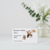 Massagetherapie Visitekaartje, witte achtergrond Visitekaartje (Staand voorkant)