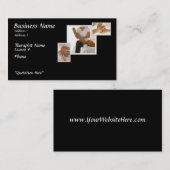 Massagetherapie Visitekaartje, zwarte achtergrond Visitekaartje (Voorkant / Achterkant)