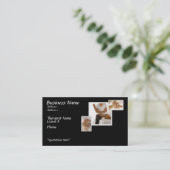 Massagetherapie Visitekaartje, zwarte achtergrond Visitekaartje (Staand voorkant)