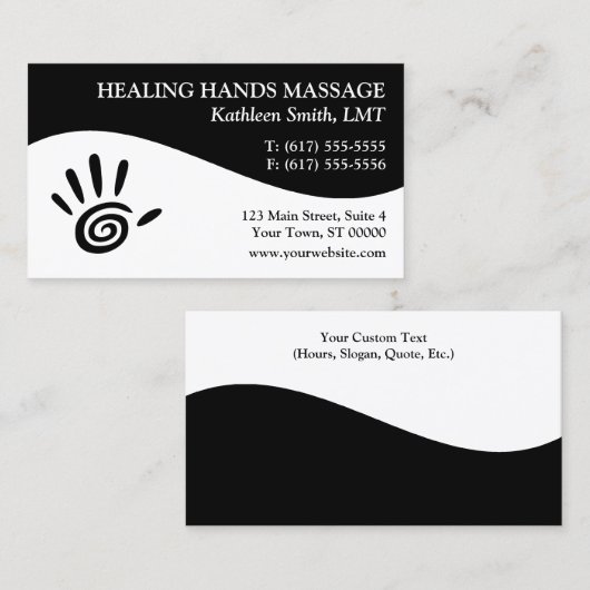 Massagetherapie Visitekaartjes (Voorkant / Achterkant)