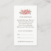 Massagetherapie-Visitekaartjes Afsprakenkaartje (Achterkant)