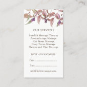 Massagetherapie-Visitekaartjes Afsprakenkaartje (Achterkant)