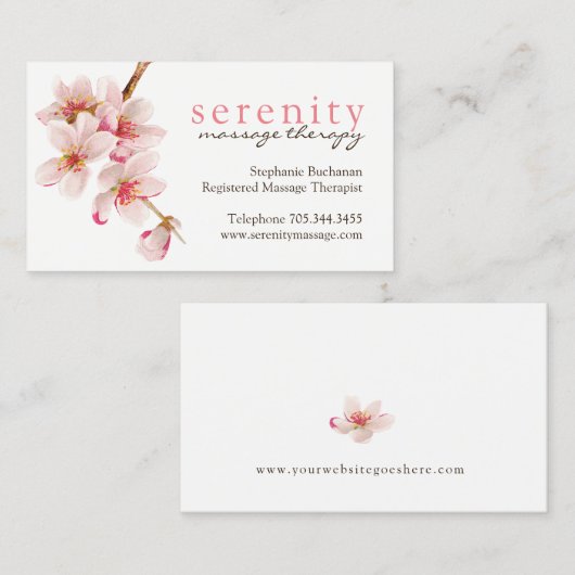 Massagetherapie-Visitekaartjes Visitekaartje (Voorkant / Achterkant)