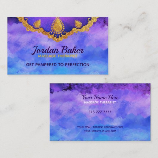 Massagetherapie-Visitekaartjes Visitekaartje (Voorkant / Achterkant)