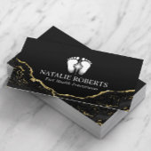 Massagetherapie voor voetwortels Modern Black Gold Visitekaartje