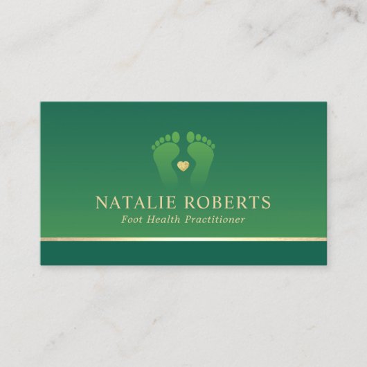 Massagetherapie voor voetwortels Podiatrist Elegan Visitekaartje (Voorkant)