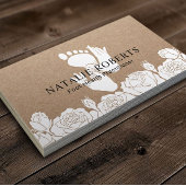 Massagetherapie voor voetwortels Podiatrist Floral Visitekaartje