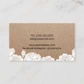 Massagetherapie voor voetwortels Podiatrist Floral Visitekaartje (Achterkant)