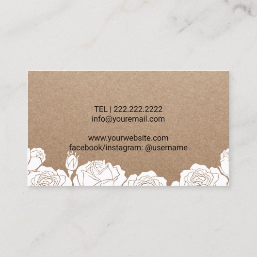 Massagetherapie voor voetwortels Podiatrist Floral Visitekaartje (Achterkant)