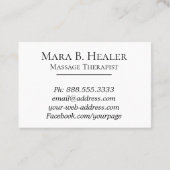 *~* Massagetherapie - Waterverf massagetherapie Visitekaartje (Achterkant)