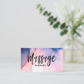 ** Massagetherapie - Waterverf massagetherapie Visitekaartje (Staand voorkant)