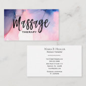 ** Massagetherapie - Waterverf massagetherapie Visitekaartje (Voorkant / Achterkant)