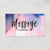 ** Massagetherapie - Waterverf massagetherapie Visitekaartje (Voorkant)