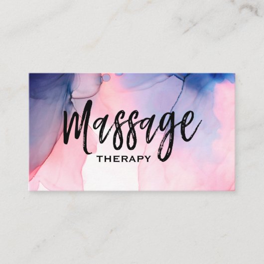 ** Massagetherapie - Waterverf massagetherapie Visitekaartje (Voorkant)