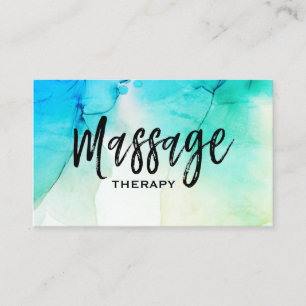 ** Massagetherapie ~ Waterverf massagetherapie Visitekaartje