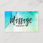 *~* Massagetherapie ~ Waterverf massagetherapie Visitekaartje (Voorkant)