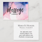 * * Massagetherapie * Waterverf massagetherapie Visitekaartje (Voorkant / Achterkant)