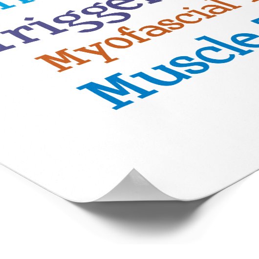 Massagetherapie Word Collage Cloud Poster (Hoek)