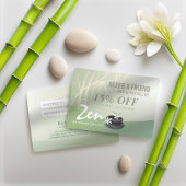 Massagetherapie YOGA SPA Salon Reference Discount Aanbevelingskaartje