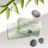 Massagetherapie YOGA SPA Salon Reference Discount Aanbevelingskaartje