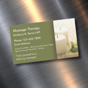 Massagetherapie Zakkaartmagneten Magnetisch Visitekaartje