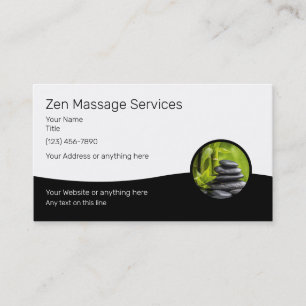 Massagetherapiediensten Zen Design Visitekaartje
