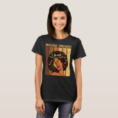 Massagetherapist Afro African American Black Hist T-shirt (Voorkant volledig)
