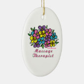 Massagetherapist Blooms Keramisch Ornament (Rechts)