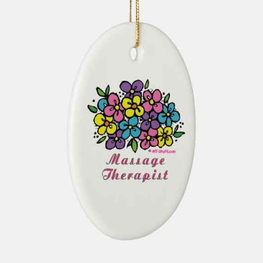 Massagetherapist Blooms Keramisch Ornament (Rechts)