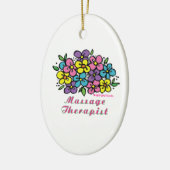 Massagetherapist Blooms Keramisch Ornament (Links)