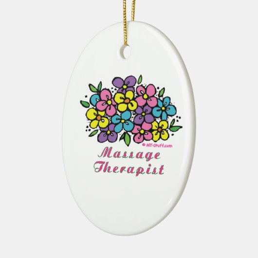 Massagetherapist Blooms Keramisch Ornament (Links)