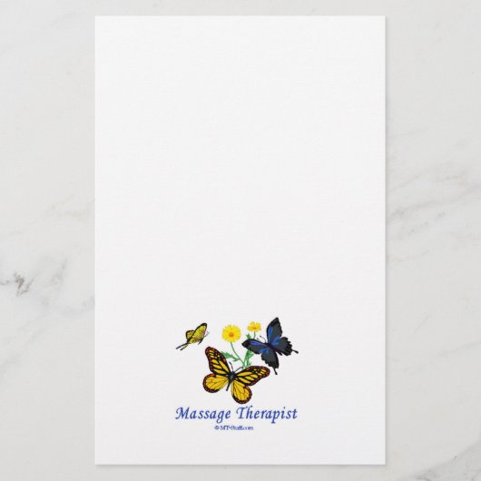Massagetherapist Butterflies Flyer (Voorkant)