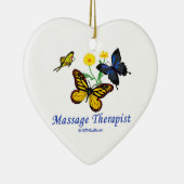 Massagetherapist Butterflies Keramisch Ornament (Rechts)