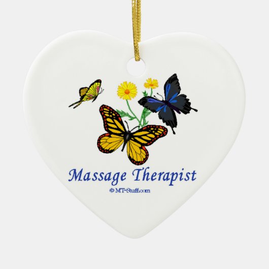 Massagetherapist Butterflies Keramisch Ornament (Voorkant)