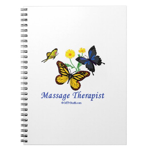 Massagetherapist Butterflies Notitieboek (Voorkant)