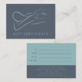 Massagetherapist Cadeaubon met envelop Notitiekaartje (Voorkant / Achterkant)