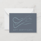Massagetherapist Cadeaubon met envelop Notitiekaartje (Voorkant)