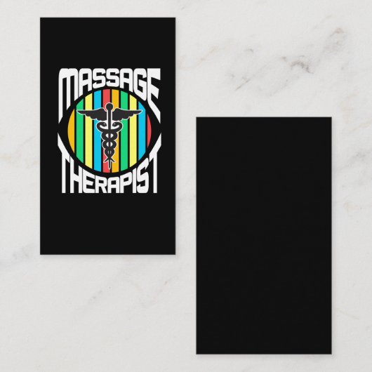 Massagetherapist Caduceus - Fysieke Therapist Visitekaartje (Voorkant / Achterkant)